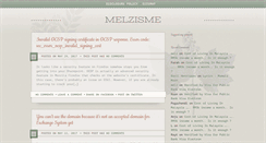 Desktop Screenshot of melzisme.com